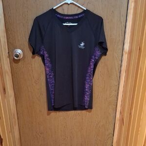 Beverly Hills Polo Club Black Tee with Purple Accents